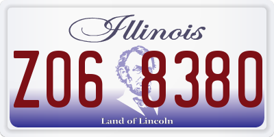 IL license plate Z068380