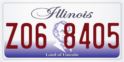 IL license plate Z068405