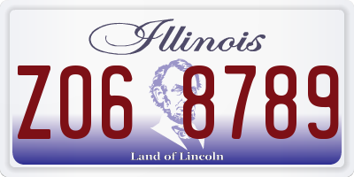 IL license plate Z068789