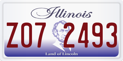IL license plate Z072493