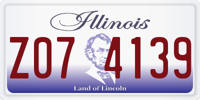 IL license plate Z074139