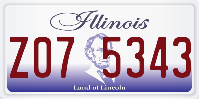 IL license plate Z075343