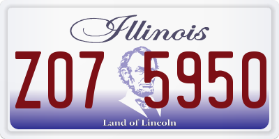 IL license plate Z075950