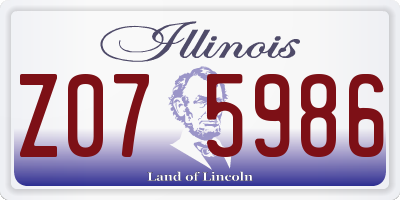 IL license plate Z075986