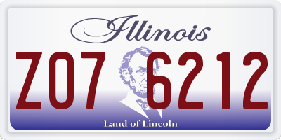 IL license plate Z076212
