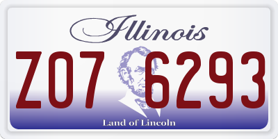IL license plate Z076293