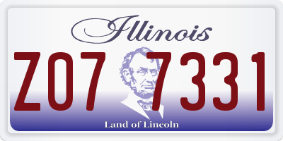 IL license plate Z077331