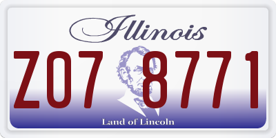 IL license plate Z078771