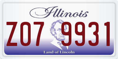 IL license plate Z079931