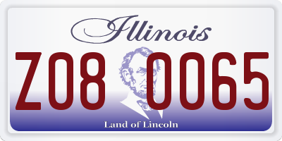 IL license plate Z080065