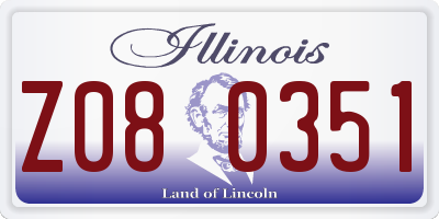 IL license plate Z080351
