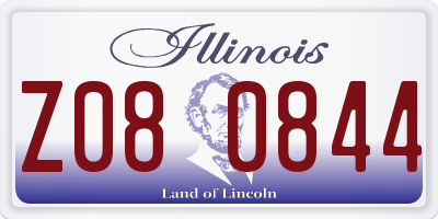 IL license plate Z080844