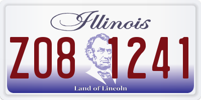 IL license plate Z081241