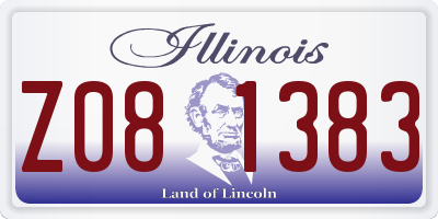 IL license plate Z081383