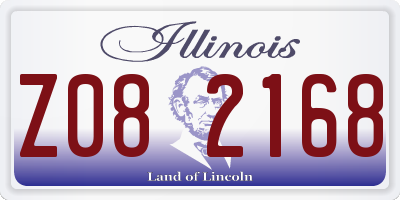 IL license plate Z082168