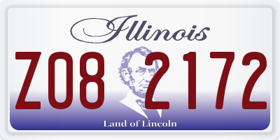 IL license plate Z082172