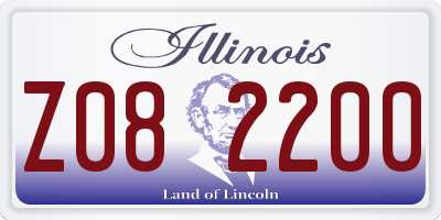 IL license plate Z082200