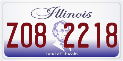 IL license plate Z082218