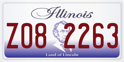 IL license plate Z082263