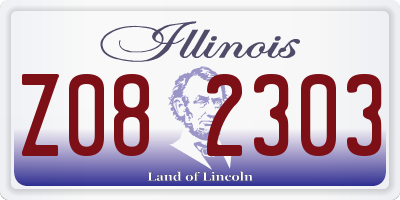 IL license plate Z082303