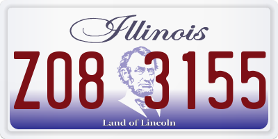 IL license plate Z083155