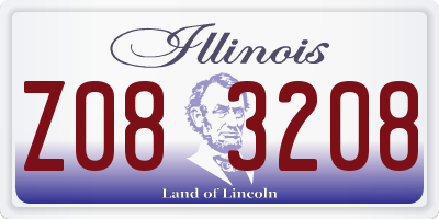 IL license plate Z083208