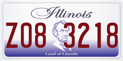 IL license plate Z083218