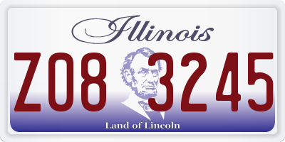 IL license plate Z083245