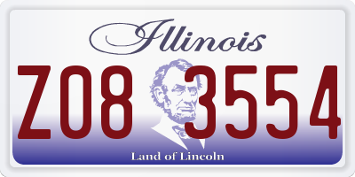 IL license plate Z083554