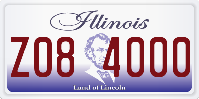 IL license plate Z084000