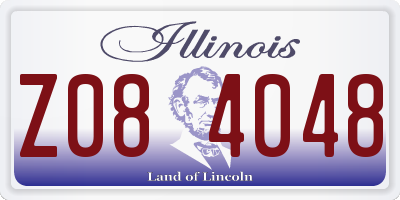 IL license plate Z084048