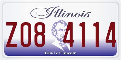 IL license plate Z084114