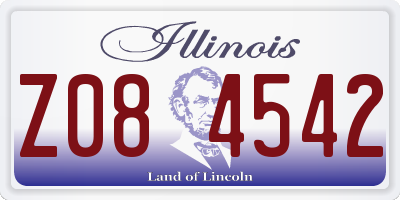 IL license plate Z084542
