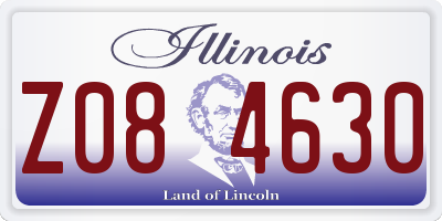 IL license plate Z084630