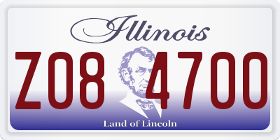 IL license plate Z084700