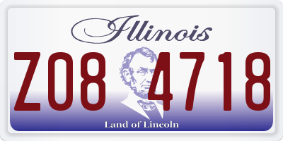 IL license plate Z084718