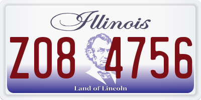 IL license plate Z084756