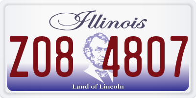 IL license plate Z084807