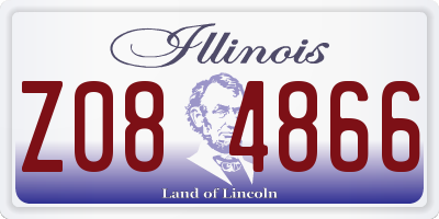 IL license plate Z084866