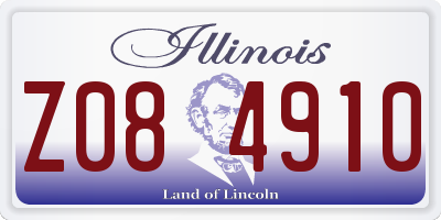 IL license plate Z084910