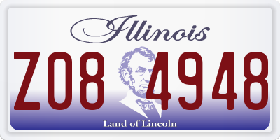 IL license plate Z084948
