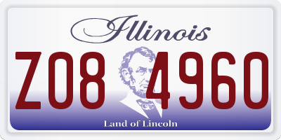 IL license plate Z084960