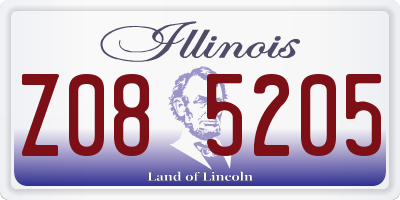 IL license plate Z085205