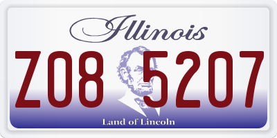 IL license plate Z085207