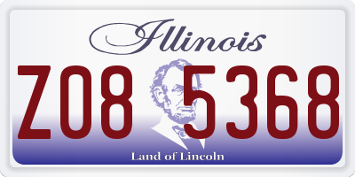 IL license plate Z085368
