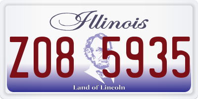 IL license plate Z085935