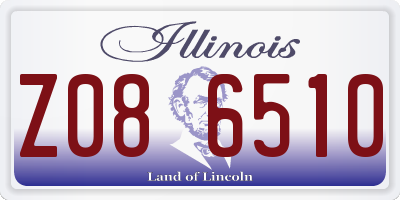 IL license plate Z086510