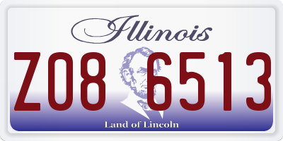 IL license plate Z086513