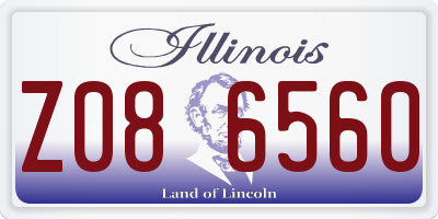 IL license plate Z086560
