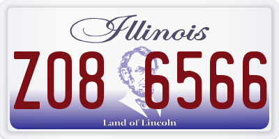 IL license plate Z086566
